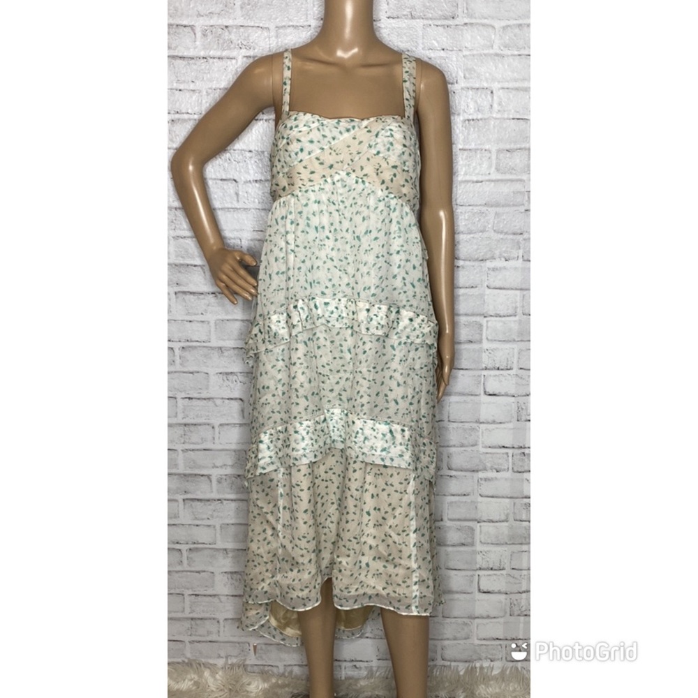 J. Crew Collection silk tiny florals tiered dress